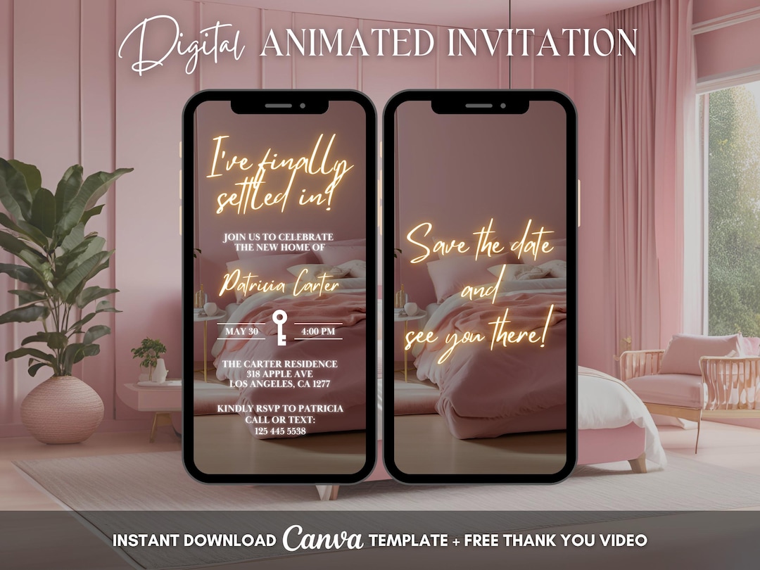 House Warming Invitation, Housewarming Animated Invitation, Editable ...