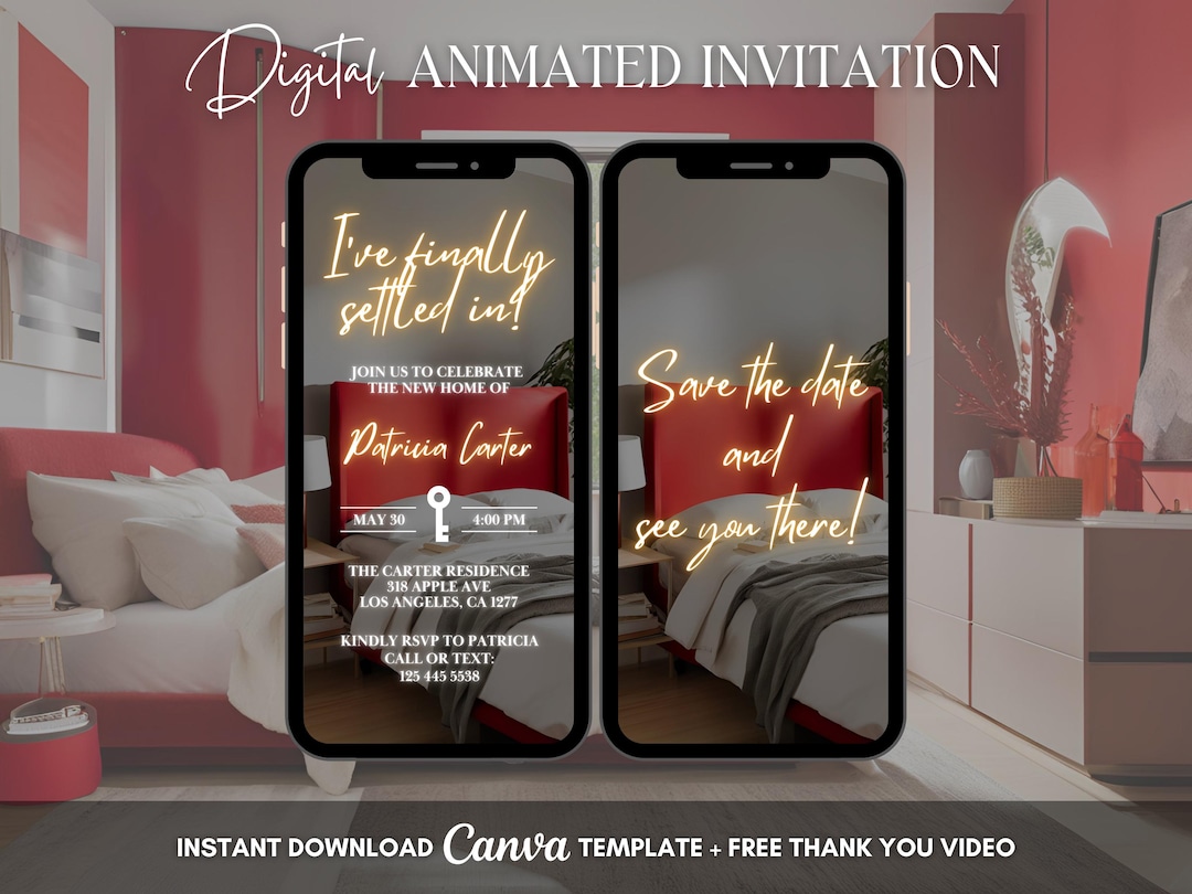 House Warming Invitation, Housewarming Animated Invitation, Editable ...