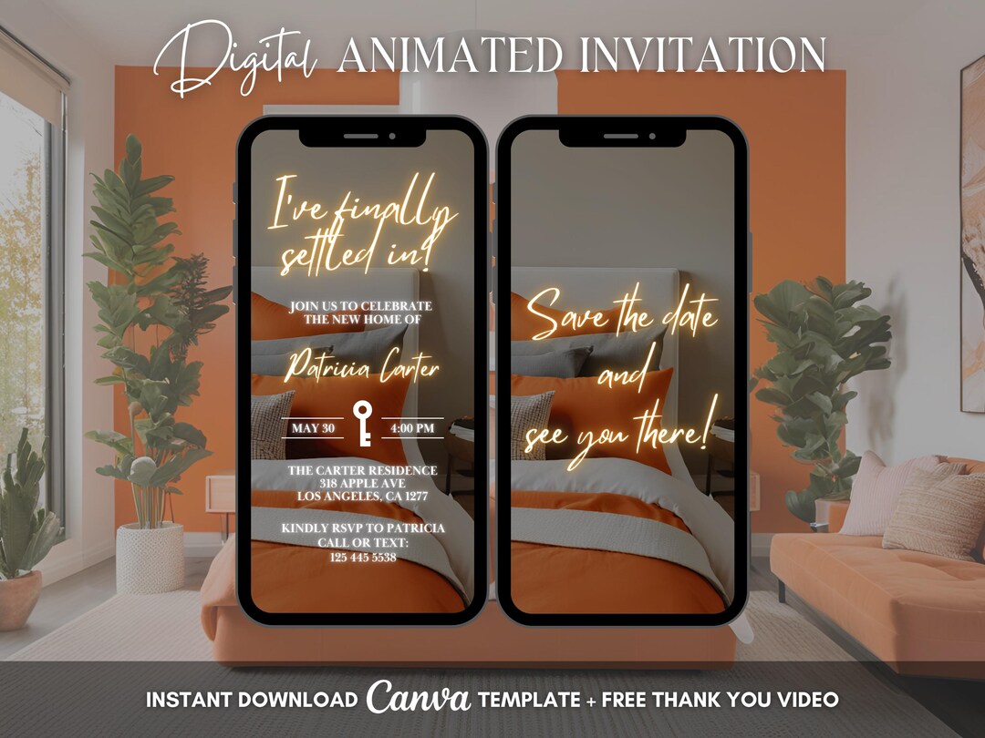 House Warming Invitation, Housewarming Animated Invitation, Editable ...