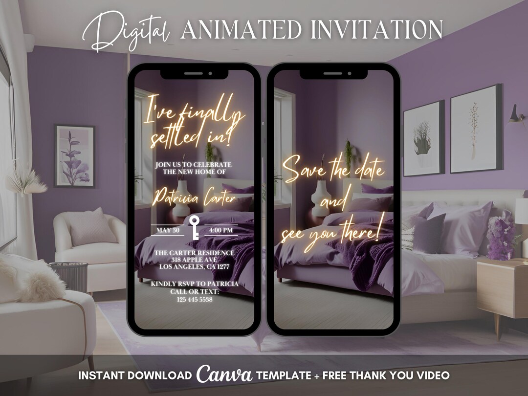 House Warming Invitation, Housewarming Animated Invitation, Editable ...