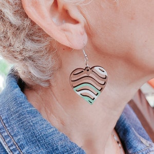 Colorful jewelry, dangling earring for women. Fancy earrings, handmade jewelry. Original gift for her