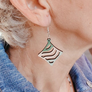 Fancy earrings. Handmade jewelry. Colorful jewelry, dangling earring for women. Original gift for her