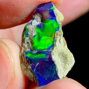 9.20 Ct, 100% Ethiopian Black Opal Rough, Black Opal Specimen, Natural Black Opal Rough, Multi Black Opal, Black Opal Raw For Jewelry Making