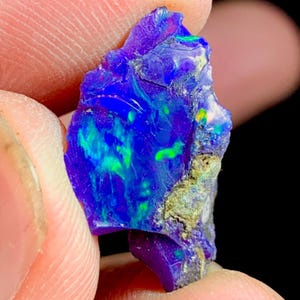 6.40 Ct, Museum Black Opal Rough, Natural Black Opal Rough, Ethiopian Black Opal Rough, Black Opal Specimen, Black Opal For Jewelry Making