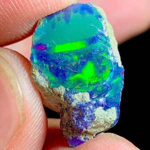 8.00 Ct, 100% Ethiopian Black Opal Rough, Black Opal Specimen, Natural Black Opal Rough, Multi Black Opal, Black Opal Raw For Jewelry Making