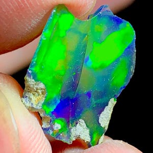7.40 Ct, 100% Ethiopian Black Opal Rough, Black Opal Specimen, Natural Black Opal Rough, Multi Black Opal, Black Opal Raw For Jewelry Making