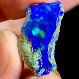14.20 Ct, 100%Ethiopian Black Opal Rough, Black Opal Specimen, Natural Black Opal Rough, Multi Black Opal, Black Opal Raw For Jewelry Making