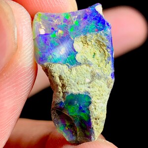 12.70 Ct, 100%Ethiopian Black Opal Rough, Black Opal Specimen, Natural Black Opal Rough, Multi Black Opal, Black Opal Raw For Jewelry Making