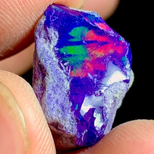 13.00 Ct, 100%Ethiopian Black Opal Rough, Black Opal Specimen, Natural Black Opal Rough, Multi Black Opal, Black Opal Raw For Jewelry Making
