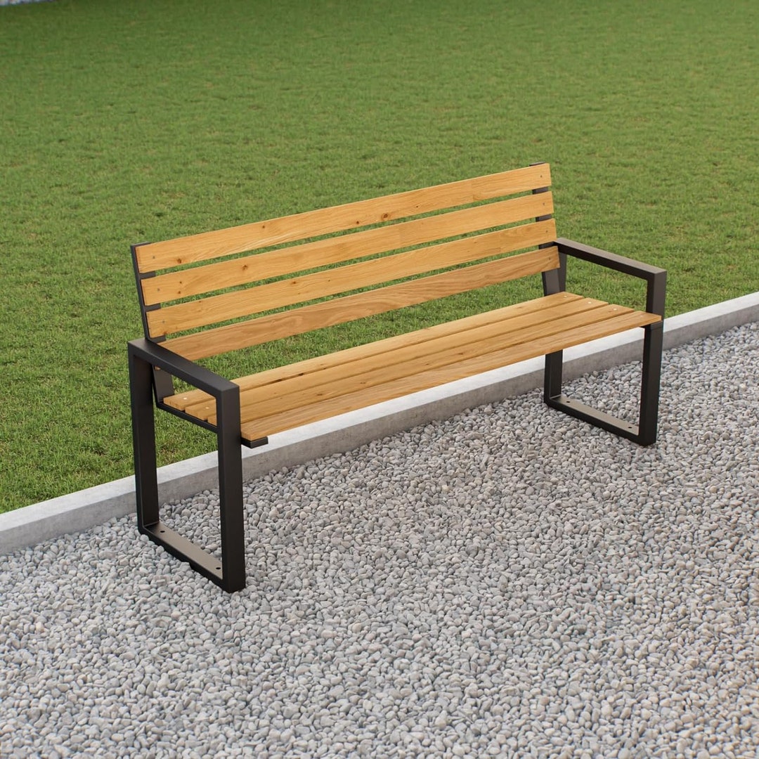 Anwicar Bankgestell 2er-Set – Stabile Stahlbeine Für Gartenbank, Parkbank, Sitzbank, Schwarz, 77,5 Cm
