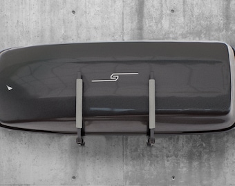 Dachbox QLS BOX1 Wandhalterung Halterung zur Aufbewahrung von Dachkoffer Gartengeräte Skibox Sportgeräte Skibox Surfbrett Halter 57 cm