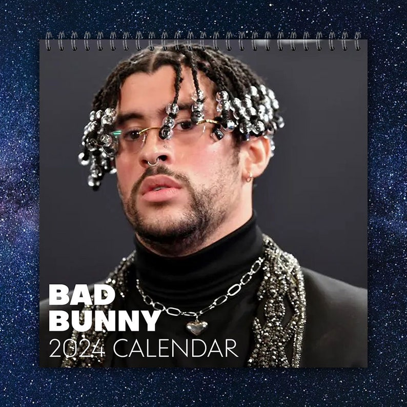 Bad Bunny Calendar 2024 Bad Bunny 2024 Celebrity Wall Etsy Australia
