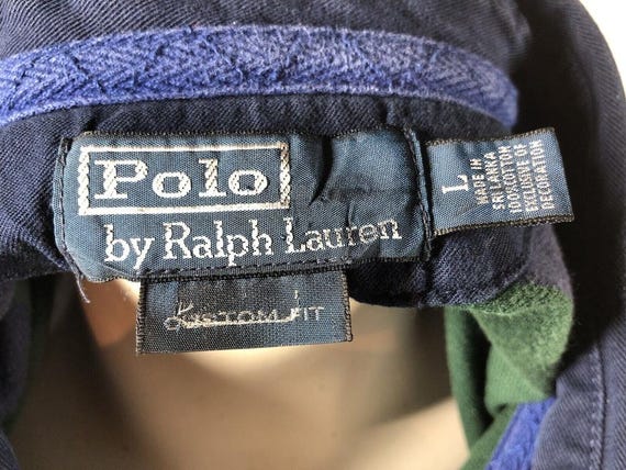 Vtg Rare 90'spolo Ralph Lauren Rugby Shirt L Patch Crest