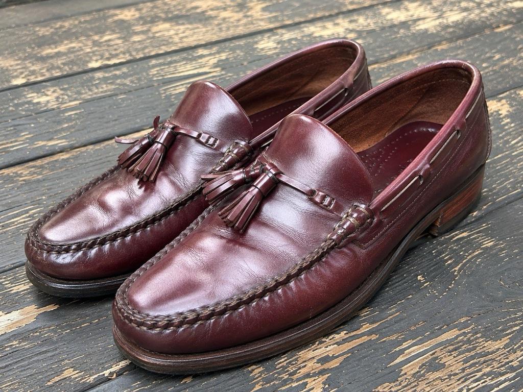 Bass Weejuns Oxblood Tassel Loafers Mens 7.5 D Womens 9 Leather