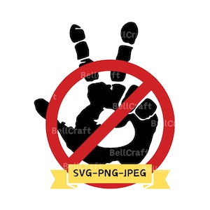 Anti Duck Wave for Jeep, Svg, Png, Jpeg, Eps digital download, Instant Files, wrangler decal, hand print, wave mirror svg, no jeep wave