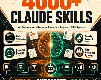 Claude AI Prompts 4000+ / Paquete para Negocios, Marketing y Creación de Contenido (Descarga digital en PDF)