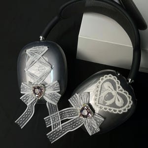 Pink Gem Airpods Max Protector Airpods Max Case Handmade Lace Airpods Max Cover Kawaii Airpods Max Accessories Gifts For Girlfriend