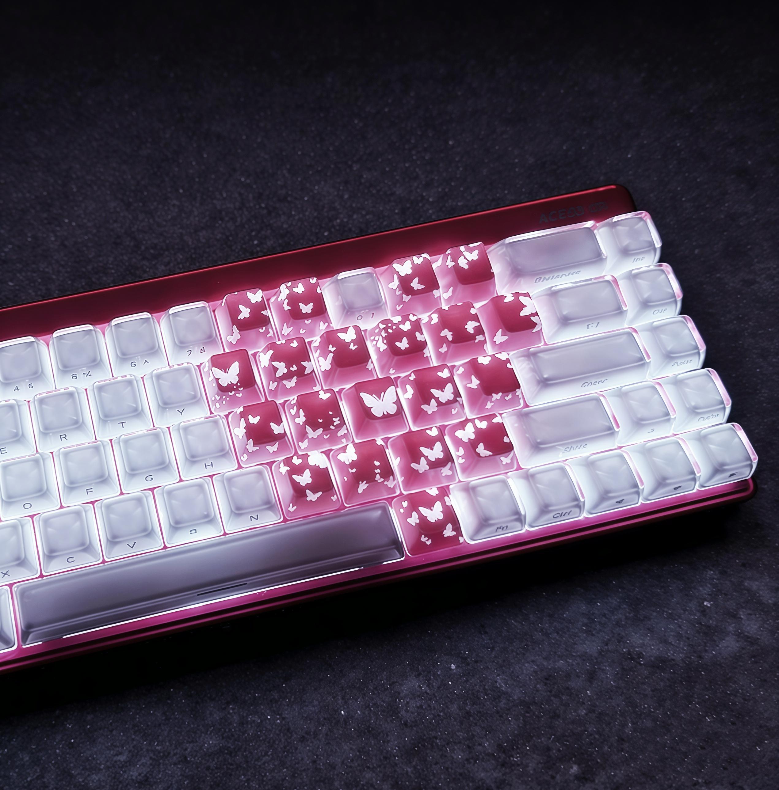 Butterfly Heart Keycaps Set, Romantic Valentine's Day Gift for Gamers ...