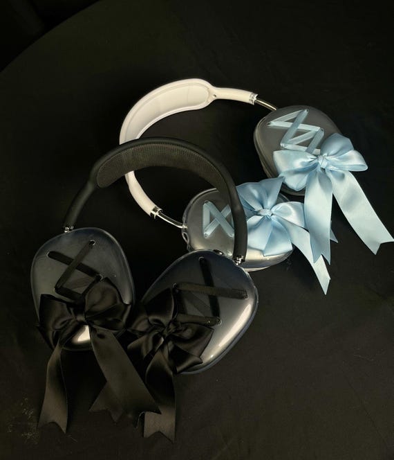 Black Bows Airpods Max Protector Airpods Max Case Handmade Lace Airpods Max Cover Cute Airpods Max Accessories Christmas Gifts For Her