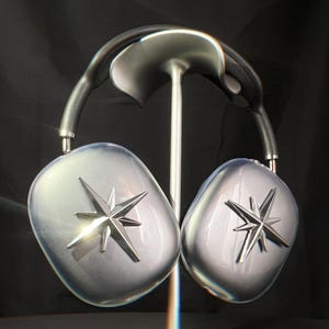 Black&silver stars for headphones,airpods max sticker,Sony XM3/4/5 attachment,gifts for her/him