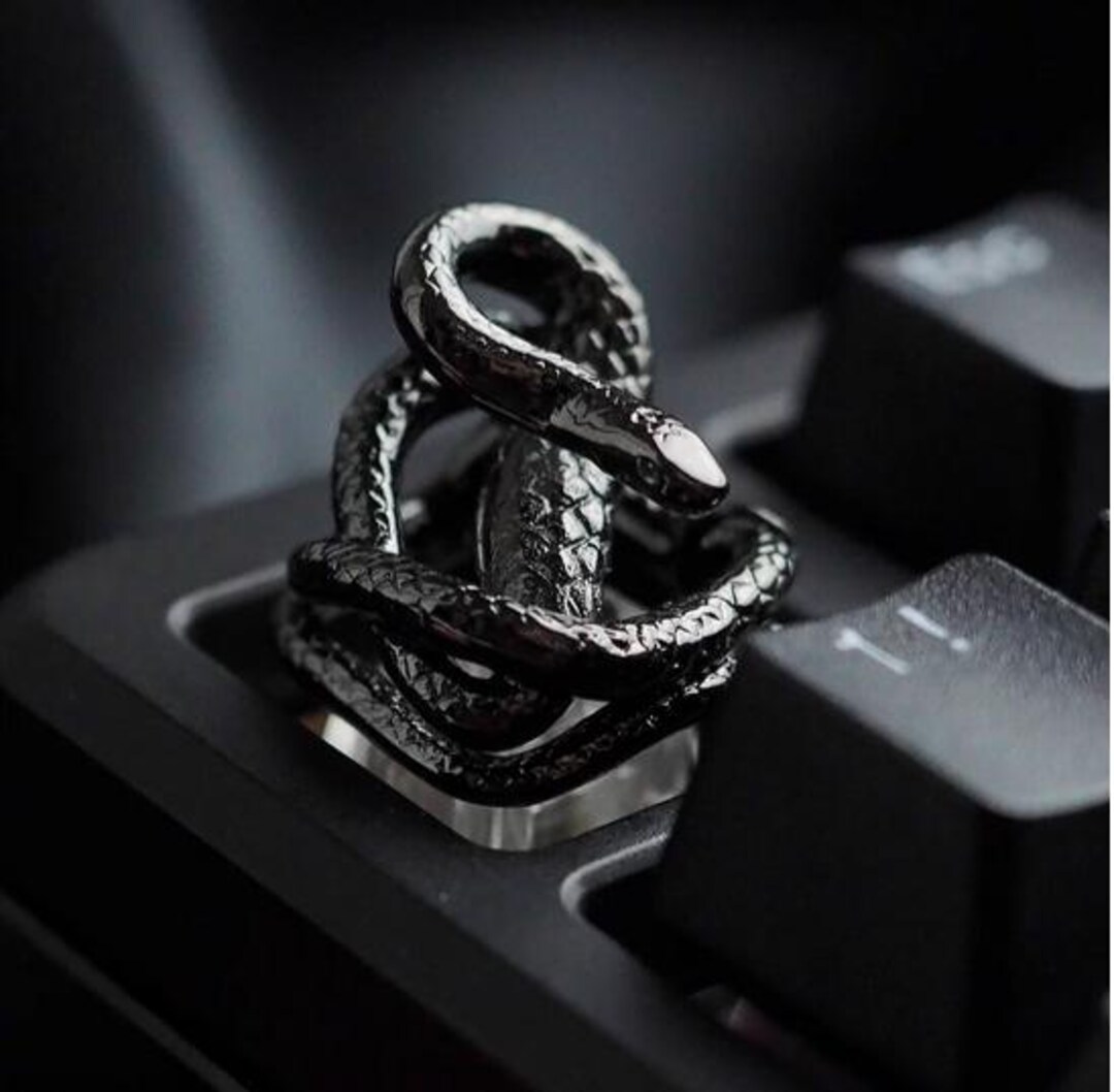 Snake Keycaps Y2K Snake Design Keycaps | Pure Copper, 24K Gold & Silver Plated ...