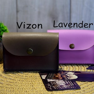 Leather Tarot Card Case, Tarot Card Holder Case, Playing Card Holder Leather, Card Storage Box, Tarot Pouch, Tarot Gift Box Vizon