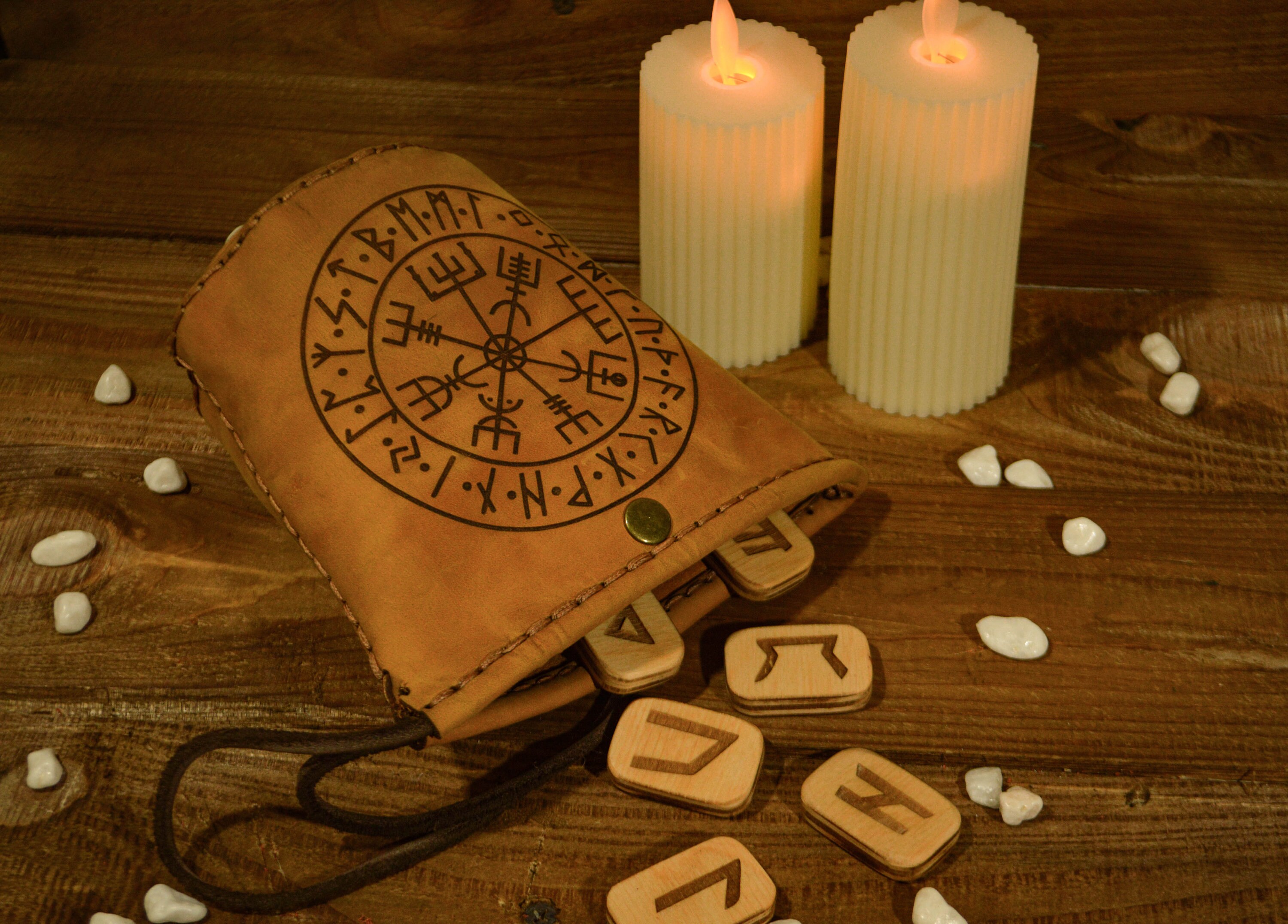 Leather Runes Bag Set Includes, Leather Rune Pouch Bag, Runes Set ...