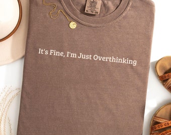 Overthinking T-Shirt, Y2K tee, Oversized shirt, pinterest aesthetic, minimalist best friend gift, Gen Z Shirt, 90s Style Shirt, Graphic tee
