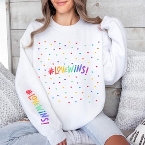 Pride Unisex Crewneck Sweatshirt, Pride Sweatshirt, Gay Rainbow Sweater, LGBTQ Pride Sweater, Gay Pullover, Gay Gift, Pride Gift, Rainbow