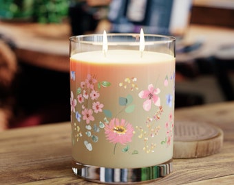Scented Candle Flower, Flower Candle, Home decor gift, Gift for flower lover, Wild Flower candle, Scented Candle gift