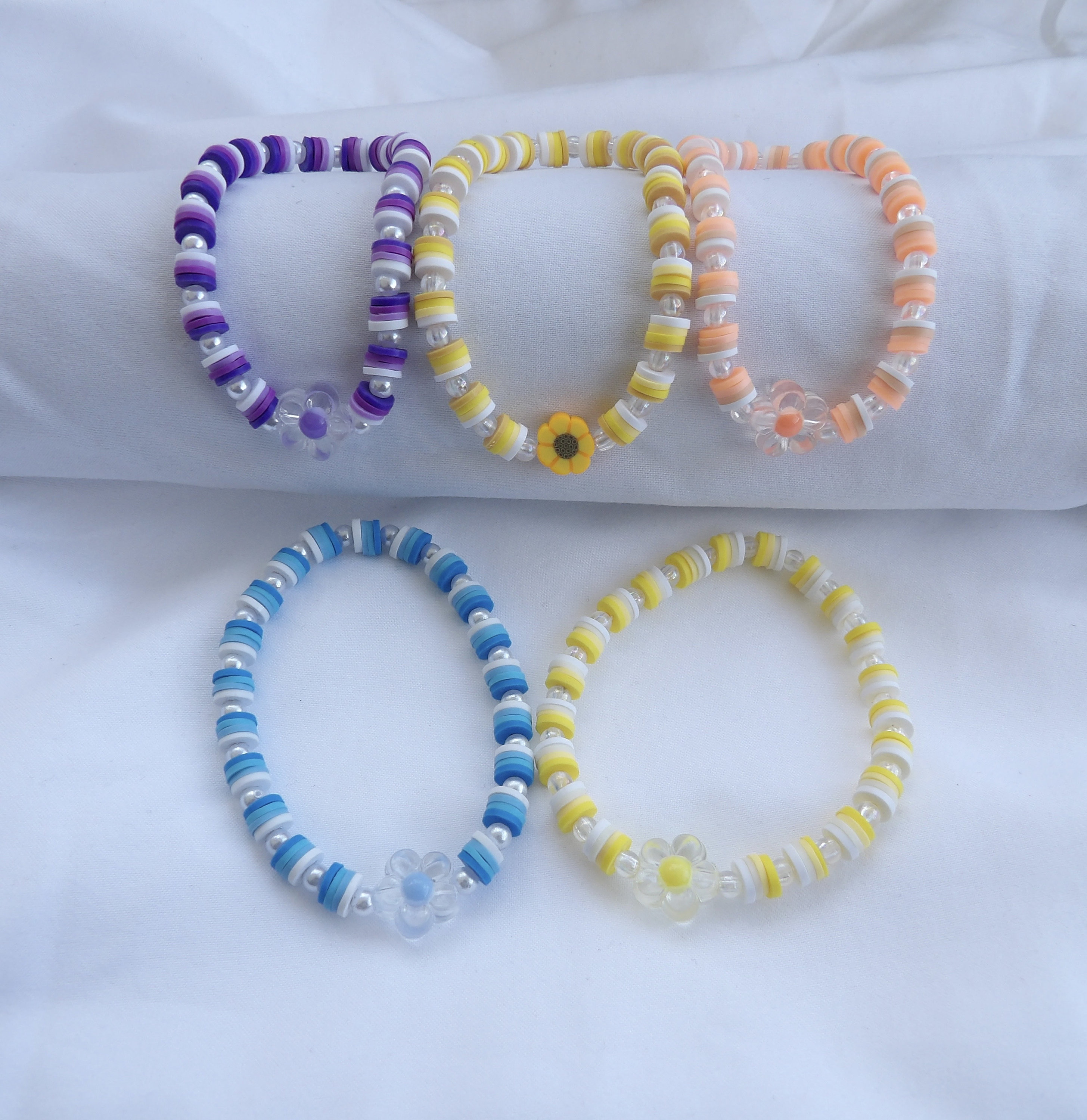 Heishi Stretch Bead Bracelet, Beachy Friendship Bracelets