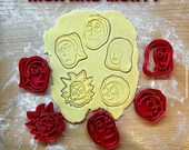 Rick und Morty Ausstecher Keksausstecher Keks-Ausstecher Form Plätzchen Förmchen Kekse Form Knete, Fondant, Fimo, Ton, Modelliermasse o.Ä