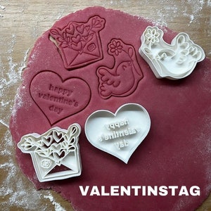 Cookie cutter Valentine&#39;s Day Cookie cutter Cookie cutter Form Cookie molds Cookies form Clay Fondant Fimo Clay Modeling clay