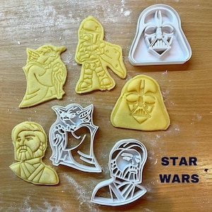 Star Wars cookie cutter, cookie cutter, biscuit cutter, cookie cutter, cookie cutter, cookie mold, cookie mold, dough, fondant, Fimo clay, modeling clay or similar
