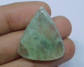 Awasome prehnite semi precious loose stone,prehnite HandmadePolished Gemstone for jewellery making. healing stone gift stone 43ct