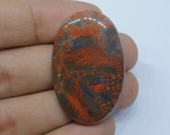 Brecciated Jasper Gemstone. Red Brecciated Jasper. Natural Brecciated Jasper Cabochon. Fancy Shape Brecciated For Jewelry. 44Cts