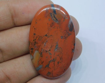 Brecciated Jasper Gemstone. Red Brecciated Jasper. Natural Brecciated Jasper Cabochon. Fancy Shape Brecciated For Jewelry. 48Cts