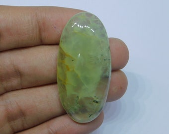 Awasome prehnite semi precious loose stone,prehnite HandmadePolished Gemstone for jewellery making. healing stone gift stone 65ct