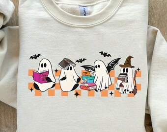 Acotar Ghost Halloween Shirt, Ghosts With Sjm Books: 100% Cotton, Pepper, Ivory, Yam Size S-4XL
