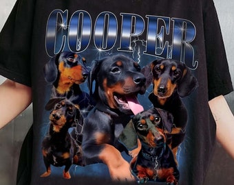 Vintage Dog Bootleg Shirt, Custom Pet Shirt, Retro Personalized Bootleg, Custom Bootleg Rap Pet Shirt, Custom Pet Name, Dog Remembrance Gift