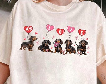 Custom Valentine's Day Pet Shirt, Dog Mom Gift: Personalized Photos With Name, Size S-4XL