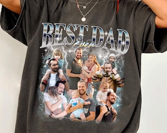 Custom Dad Shirt With Kids Names, Personalized Photo Dad Shirt, Custom Fathers Day Gift