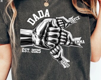 Custom Dad And Kid Fist Bump Shirt: Personalized Fathers Day Matching Outfit, New Dad Gift