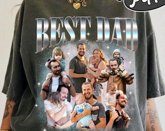 Custom Dad Shirt Portrait, Best Dad Shirt, Custom Father's Day Shirt, Fathers Day 2025 Shirt, Dad And Kids Shirt, Custom Dad Shirt