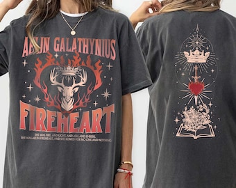 Throne of Glass TShirt, Aelin Galathynius Fireheart Shirt, Kingsflame Tshirt, Throne of Glass Fan Shirt, Gift for Book Lover, Bookish Gift
