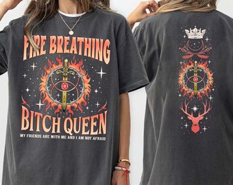 Throne of Glass Fireheart Shirt, To Whatever End Comfort Color Tshirt, Throne of Glass Acotar Merch, The Thirteen Shirt, Bookish Gift