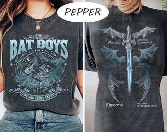 Acotar Double-sided Bat Boys Shirt, Bat Boys Tee, Bat Boy Fan Shirt, The Night Court Illyrians Shirt, Rhysand Cassian Azriel, Bookish Gift