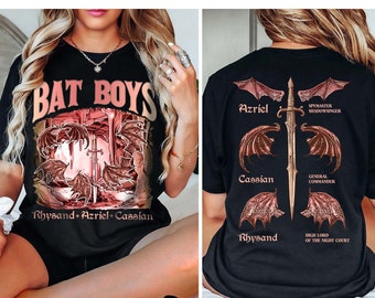 The Bat Boys Comfort Colors Shirt, Bat Boys Crew Shirt, Vintage Acotar Merch, The Bat Boys Fan Club, The Night Court Shirt, Bookish Merch