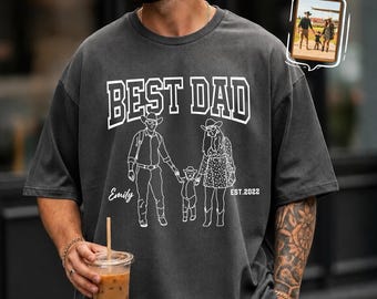 Custom Dad And Kid Photo Shirt: Personalized Fathers Day Shirt, New Dad Gift