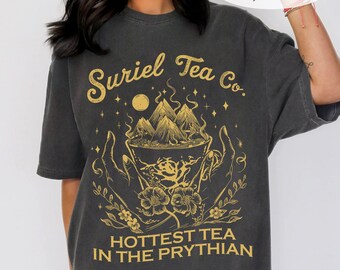 Suriel Tea Co TShirt, Retro Bookish Tshirt, Spill The Tea Rhysand, A Court Of Thorns And Roses Shirt, Bookish Comfort Colors Shirt